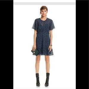 Like new Parker blue floral midi dress